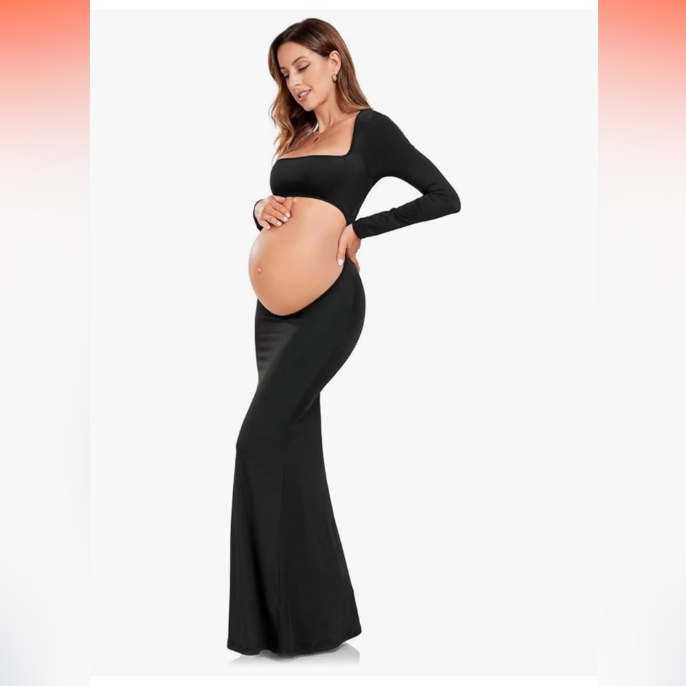 Elegant Black Maternity Dress